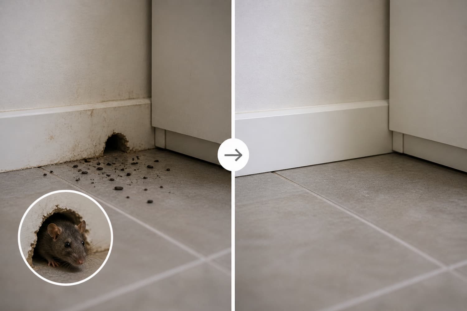 Présence de rats et rongeurs dans un local à Lyon