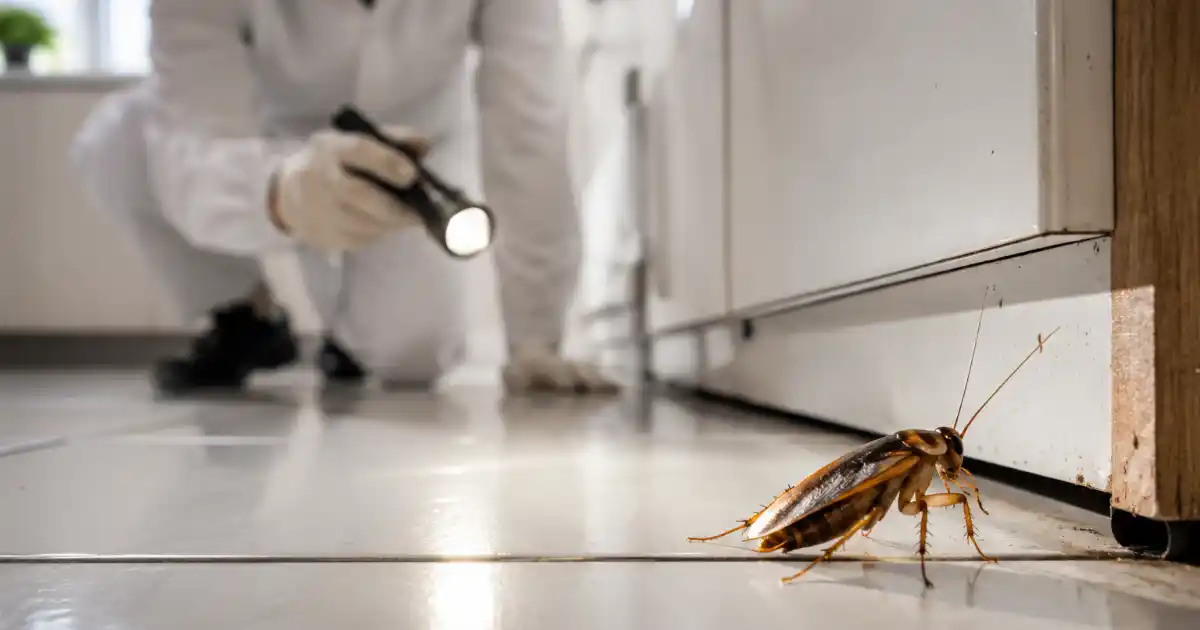 Zones de cachettes de la blatte germanique : moteur de réfrigérateur et tuyauteries